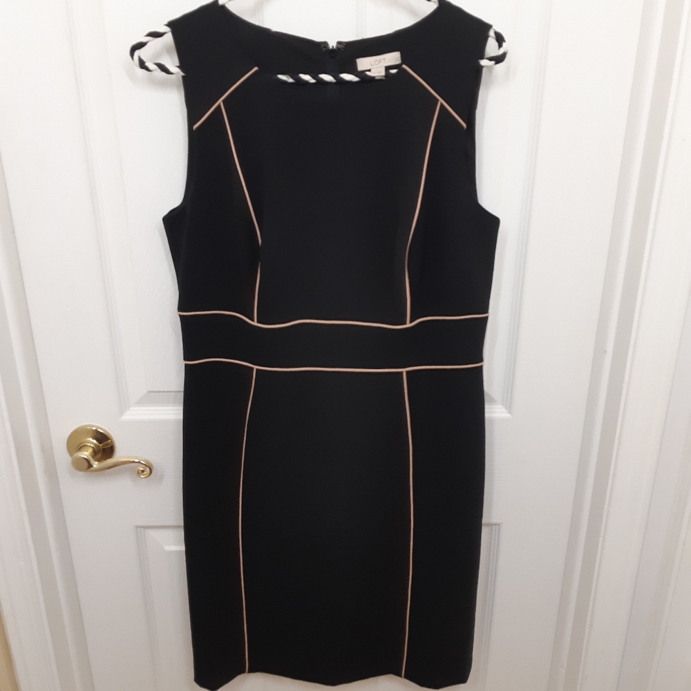 Black Sleeveless Loft Cocktail Dress, size 8